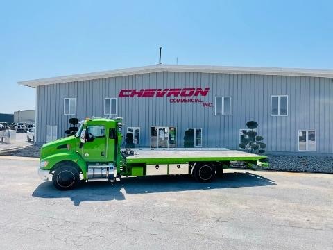 green flatbed truck chevron image